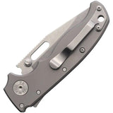 Demko AD20.5 Shark Lock Smooth Titanium EDC Knife for Knife Enthusiasts Premium CPM 20CV by Demko