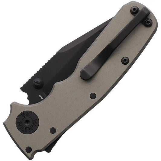 Demko Shark Cub Knife Stealth 2.5in CPM20CV DLC Coated Blade Aluminum Handle For EDC Enthusiasts by Demko