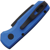 Pro Tech Auto Runt Automatic Opening Blue 5 Button Lock Knife 2in CPM 20CV DLC Reverse Tanto For EDC Enthusiasts by Pro Tech