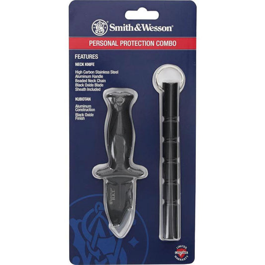 Smith and Wesson Personal Protection Combo Neck Knife Kubotan for Everyday Carry Self Defense by Smith & Wesson