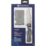 Smith And Wesson Linerlock Folding Knife Wallet Combo For EDC Carbon Fiber Handle Three Point Four Inch Wallet by Smith & Wesson