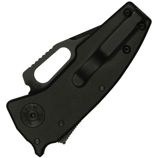 Demko Nano Shark Lock Stealth 20CV EDC Knife Black DLC Clip Point Blade Aluminum Handle by Demko