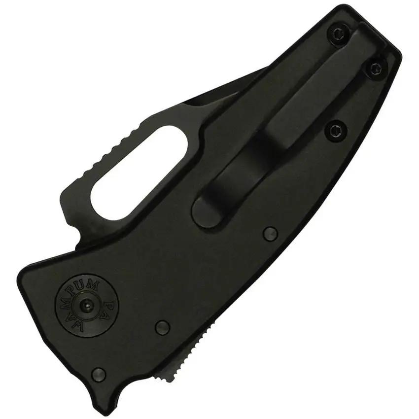 Demko Nano Shark Lock Stealth 20CV EDC Knife Black DLC Clip Point Blade Aluminum Handle by Demko