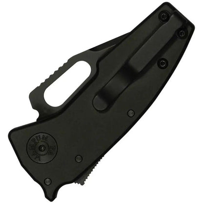 Demko Nano Shark Lock Stealth 20CV EDC Knife Black DLC Clip Point Blade Aluminum Handle by Demko