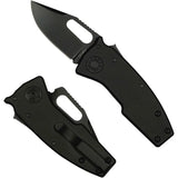 Demko Nano Shark Lock Stealth 20CV EDC Knife Black DLC Clip Point Blade Aluminum Handle by Demko