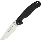 Ontario RAT II Linerlock Folding Knife With D2 Blade 3 Inch Satin Drop Point Rugged Black Nylon Handle EDC Ready by Ontario