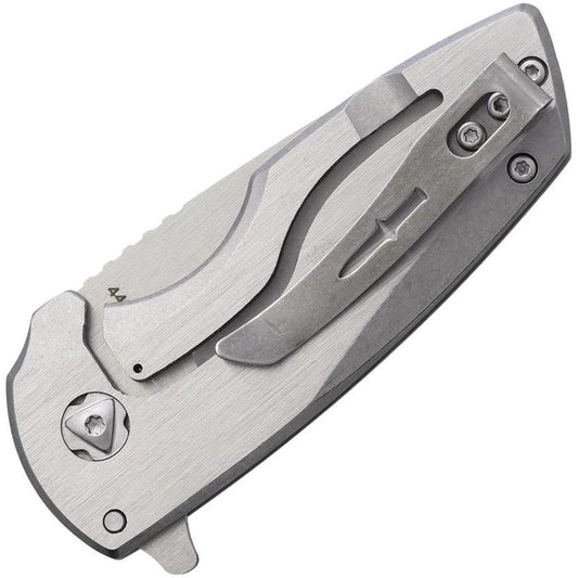 Camillus Bixbee Framelock Folding Knife EDC Enthusiasts 3.5 In Closed 2.5 In Stonewash 440 Stainless Blade Pocket Clip by Camillus