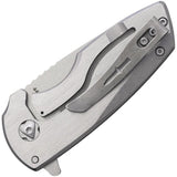 Camillus Bixbee Framelock Folding Knife EDC Enthusiasts 3.5 In Closed 2.5 In Stonewash 440 Stainless Blade Pocket Clip by Camillus