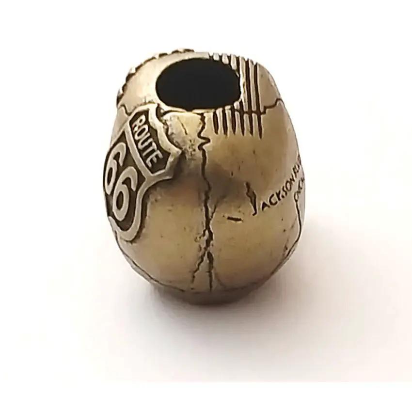 Coeburn Tool Route 66 Flag Skull Bead Brass Through Hole For 550 Paracord Survival Gear Crafting by Coeburn Tool