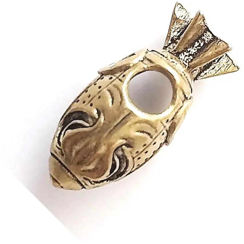 Coeburn Tool Durable Brass Shark Bomb Bead CT3035 for Paracord Projects Through Hole Bead Fits 550 Cord by Coeburn Tool