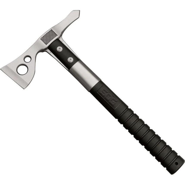 SOG FastHawk Survival Axe Six And A Half Inch Head With 2 Inch Edge Opp Pick Black Polymer Handle Outdoor Enthusiasts by SOG