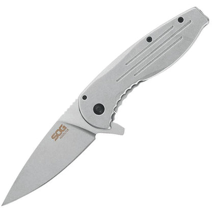 SOG Aegis Framelock Folding Knife 8Cr13MoV Stainless Stonewashed Handle EDC Ready by SOG