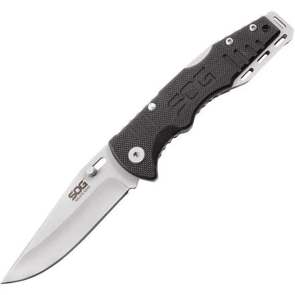 SOG Salute Mini Lockback Knife for EDC Enthusiasts, Compact 4in Closed, 3.1in 8Cr13MoV Blade, Rugged Dual Thumb Studs by SOG