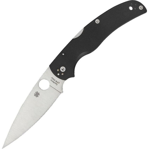 Spyderco Native Chief Lockback EDC Knife With CPM S30V Blade Black G10 Handle Thumb Hole Pocket Clip Five Inch Closed by Spyderco