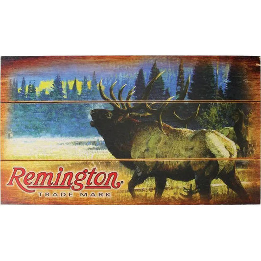 Remington Rustic Bugling Elk Wood Sign Wall Decor Solid Wood Cabin Lodge For Wildlife Lovers by Remington
