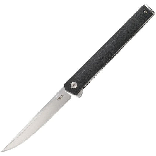 CRKT CEO Linerlock Folding Knife Premium EDC Ready 3.38in AUS8 Satin Blade Black GRN by CRKT