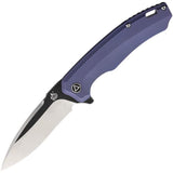 QSP Woodpecker Framelock Knife Purple Titanium Handle 3.75 Inch M390 Blade For EDC Enthusiasts by QSP Knife