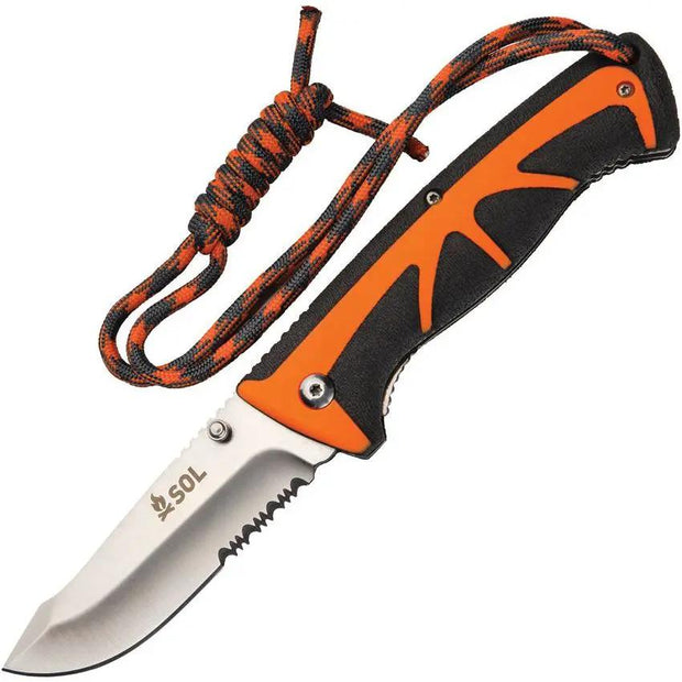 Adventure Medical Stoke Linerlock Knife With Partially Serrated 3.5in Blade Fire Starter For Campers by Adventure Medical
