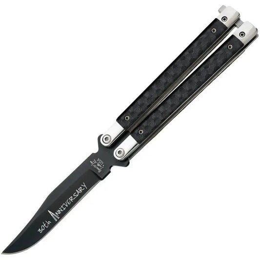 Bear & Son Butterfly Knife CF ANNCF17 Carbon Fiber Handle S35VN Blade For Collectors And EDC Enthusiasts by Bear & Son