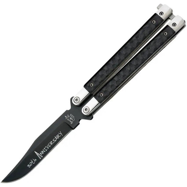 Bear & Son Butterfly Knife CF ANNCF17 Carbon Fiber Handle S35VN Blade For Collectors And EDC Enthusiasts by Bear & Son
