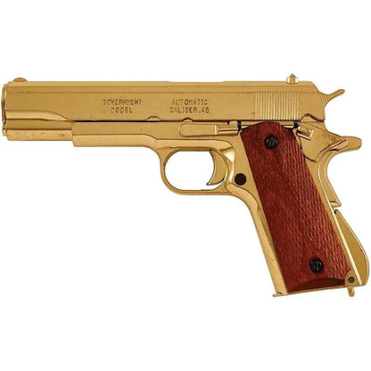 Denix 1911 Gold Automatic Pistol 22-5312 by Denix