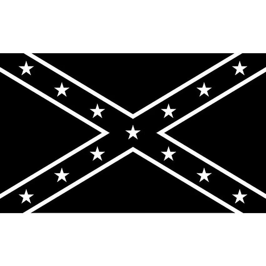 Flags Confederate Black And White Flag R7326 - 3x5 Polyester Flag With Metal Grommets by Flags