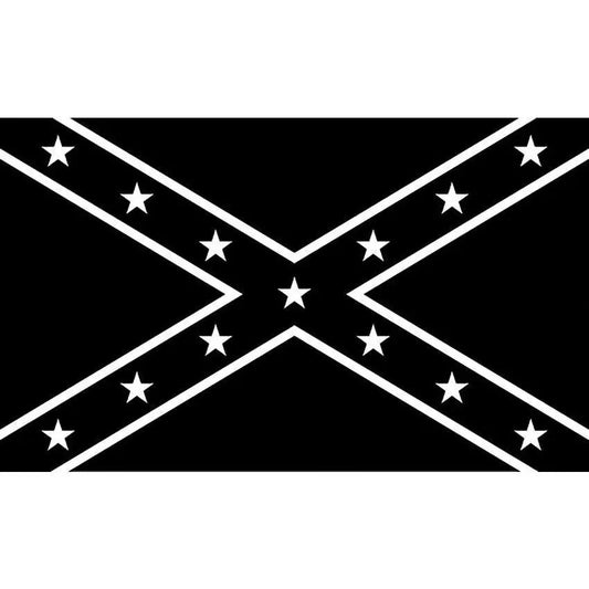 Flags Confederate Black And White Flag R7326 - 3x5 Polyester Flag With Metal Grommets by Flags