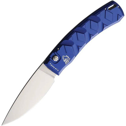 Piranha Knives Auto X Button Lock Blue P-14B by Piranha Knives