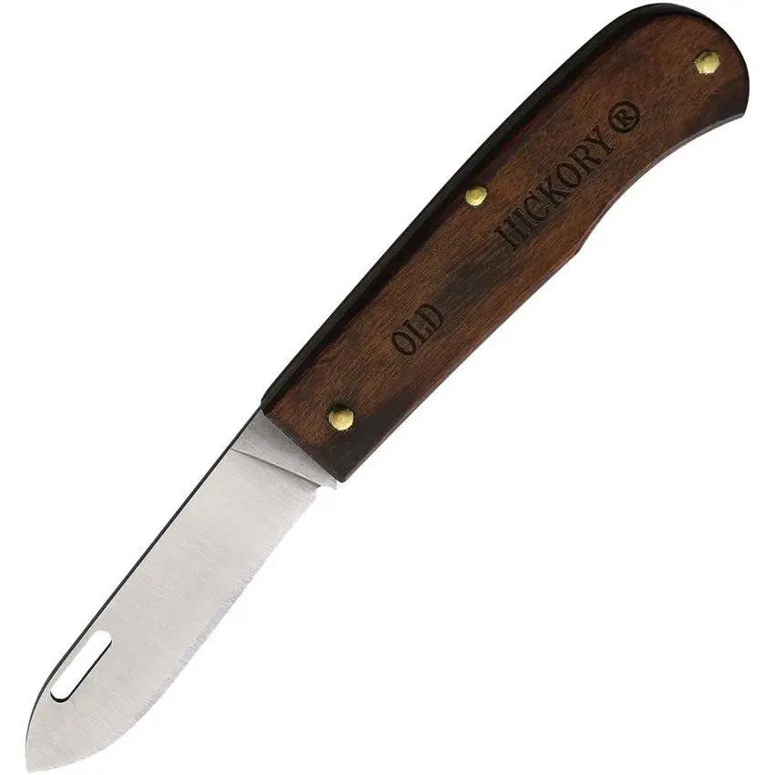 Old Hickory Outdoor Slip Joint Folding Knife 7022 For Rugged Hikers And Campers Satin 1075HC Blade by Old Hickory