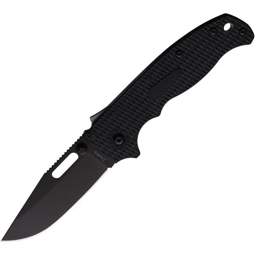 Demko AD 20.5 Shark Lock Folding Knife Premium D2 Tool Steel 3 Inch DLC Blade Black G10 For EDC Enthusiasts by Demko