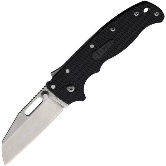 Demko AD 20.5 SharkLock EDC Knife With AUS10A Blade Premium Black Grivory Handle Lanyard For EDC Enthusiasts by Demko