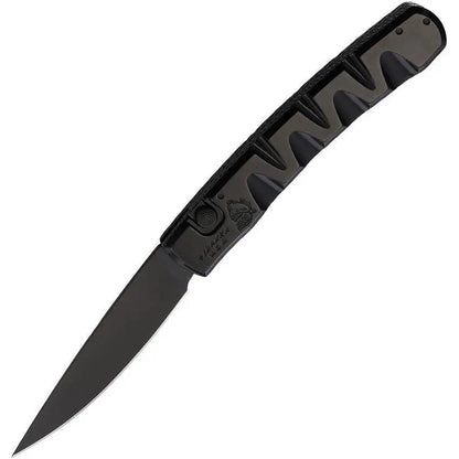 Piranha Knives Auto Virus Button Lock Black P-15BKT