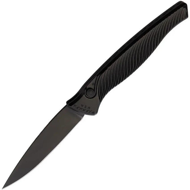 Piranha Knives Auto DNA Button Lock Black P-16BKT by Piranha Knives