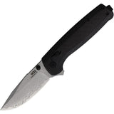 SOG Terminus XR-Lock Damascus Folder Knife For EDC Enthusiasts, 3-Inch Blade, Carbon Fiber G10 Handle by Sog