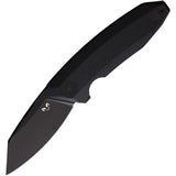 Damned Designs Linerlock Black G10 WRAITH-BLK-G10-14C28N-BLK by Damned Designs