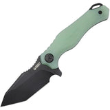 Kubey Golf EDC Fixed Blade Jade KU230D - AUS-10A Stainless Tanto With Jade G10 Handle by Kubey