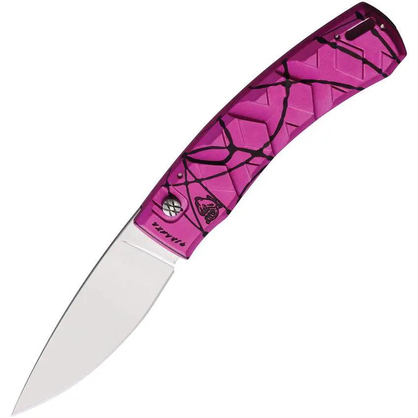 Piranha Knives Auto X Button Lock Pink P-14PK by Piranha Knives
