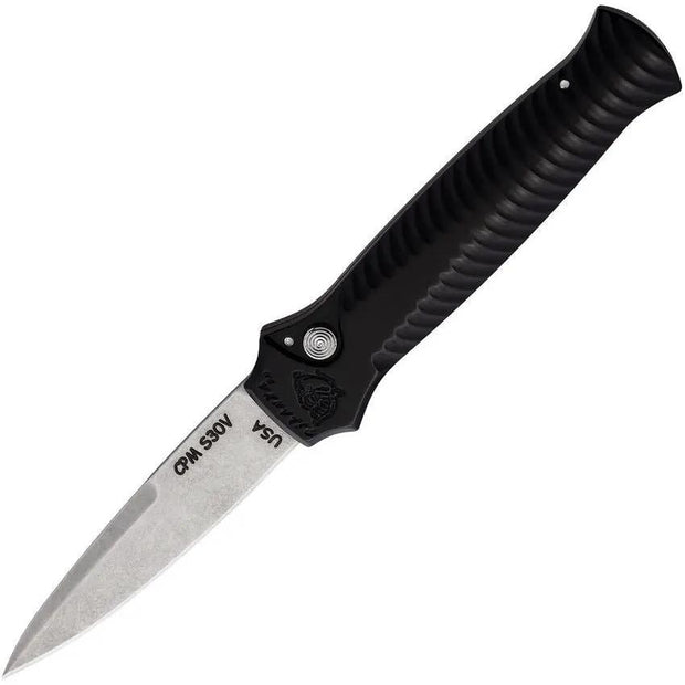 Piranha Knives Auto Miniguard Button Lock P-7BK by Piranha Knives