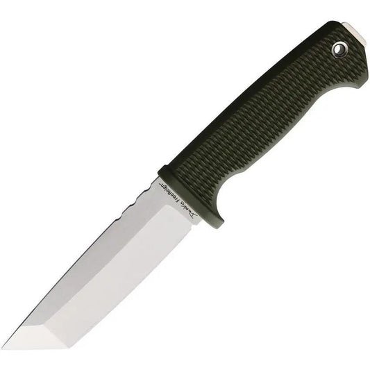 Demko FreeReign Tanto Knife Full Tang Satin AUS10A Blade Outdoor Tactical EDC Ready OD Gray Kydex Molle Sheath by Demko
