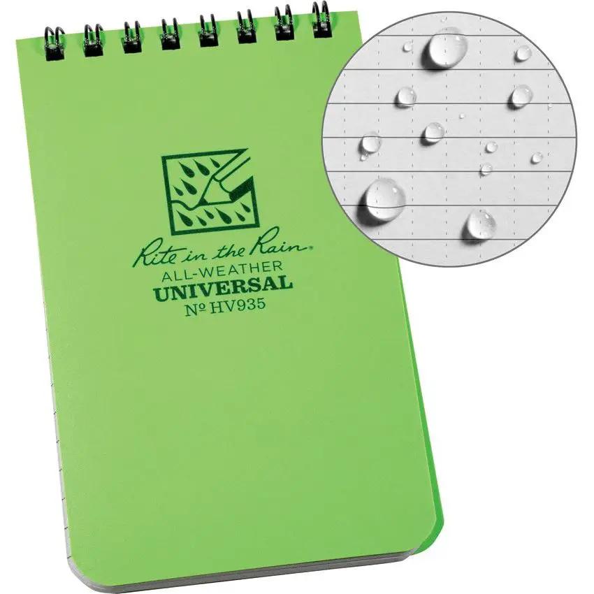 Rite in the Rain Hi Vis Top Spiral Notebook HV935 Compact Rugged Field Notebook For Professionals by Rite in the Rain