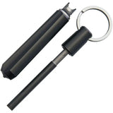 Real Steel Glass Breaker With Fire Starter Keyring For Outdoor Survivalists Aluminum Black Emergency Tools by Real Steel