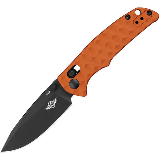 Olight Rubato 3 Rail Lock Knife Orange Aluminum Handle 154CM Drop Point EDC Premium Compact 4 Inch Closed by Olight