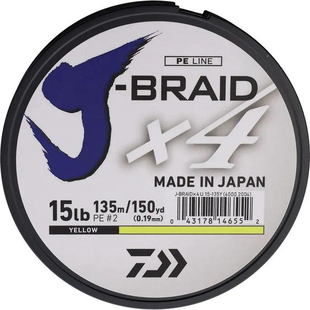 Daiwa J-Braid Line 15/150 Yellow JB4U15-150FY by Daiwa