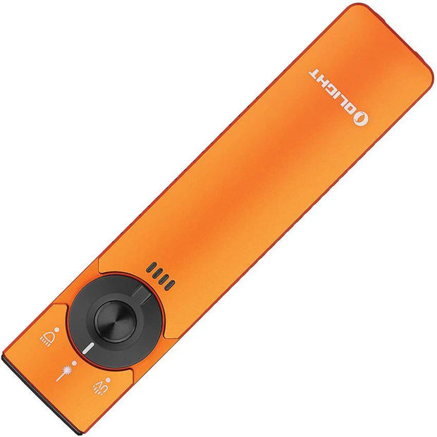 Olight Arkfeld Pro Rechargeable EDC Tactical Flashlight Orange With UV Light And Green Beam by Olight