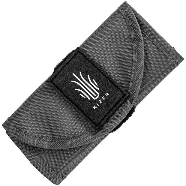 Kizer Knife Roll Gray Holds 8 Knives Nylon Case for Pros by Kizer Cutlery