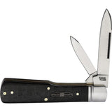 Rough Rider Black Reserve Bearhead Gunstock Knife For Collectors, 3.75in Closed, Pakkawood Handle, Dual Blades by Rough Rider