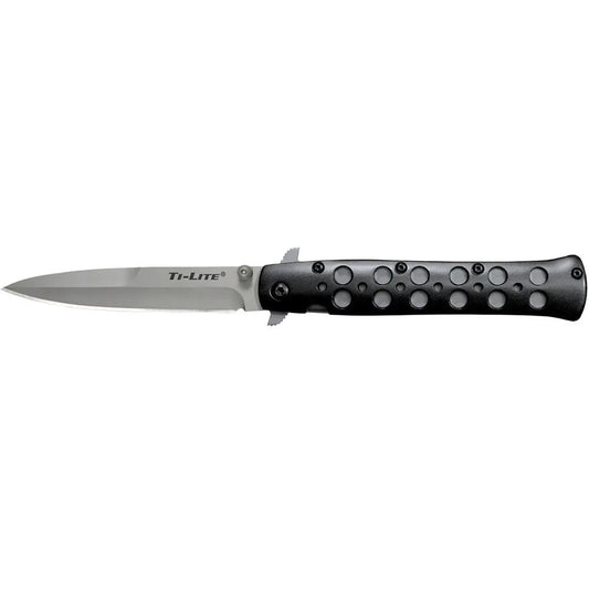 Lynn Thompson Collection Ti-Lite Linerlock Black Knife - S35VN Blade Extended Tang Pocket Clip by Lynn Thompson Collection