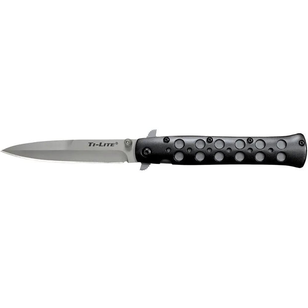 Lynn Thompson Collection Ti-Lite Linerlock Black Knife - S35VN Blade Extended Tang Pocket Clip by Lynn Thompson Collection