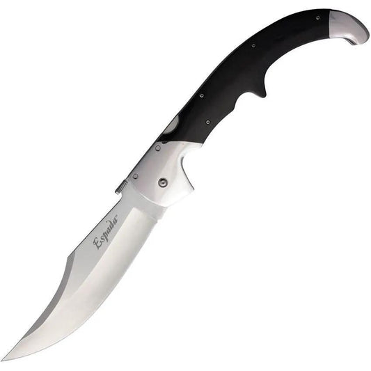 Lynn Thompson Collection Espada XL Lockback Knife - Satin AUS-8A Clip Point Blade, Black G10 Handle by Lynn Thompson Collection