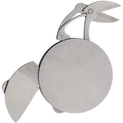 BZ Coin Knife Gift Box - Stainless Handle Compact Multitool With Small Blade And Scissors 1.63 Inch Diameter by Miscellaneous